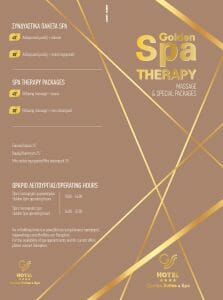 Hotel Golden Suites and Spa - Spa catalog page1